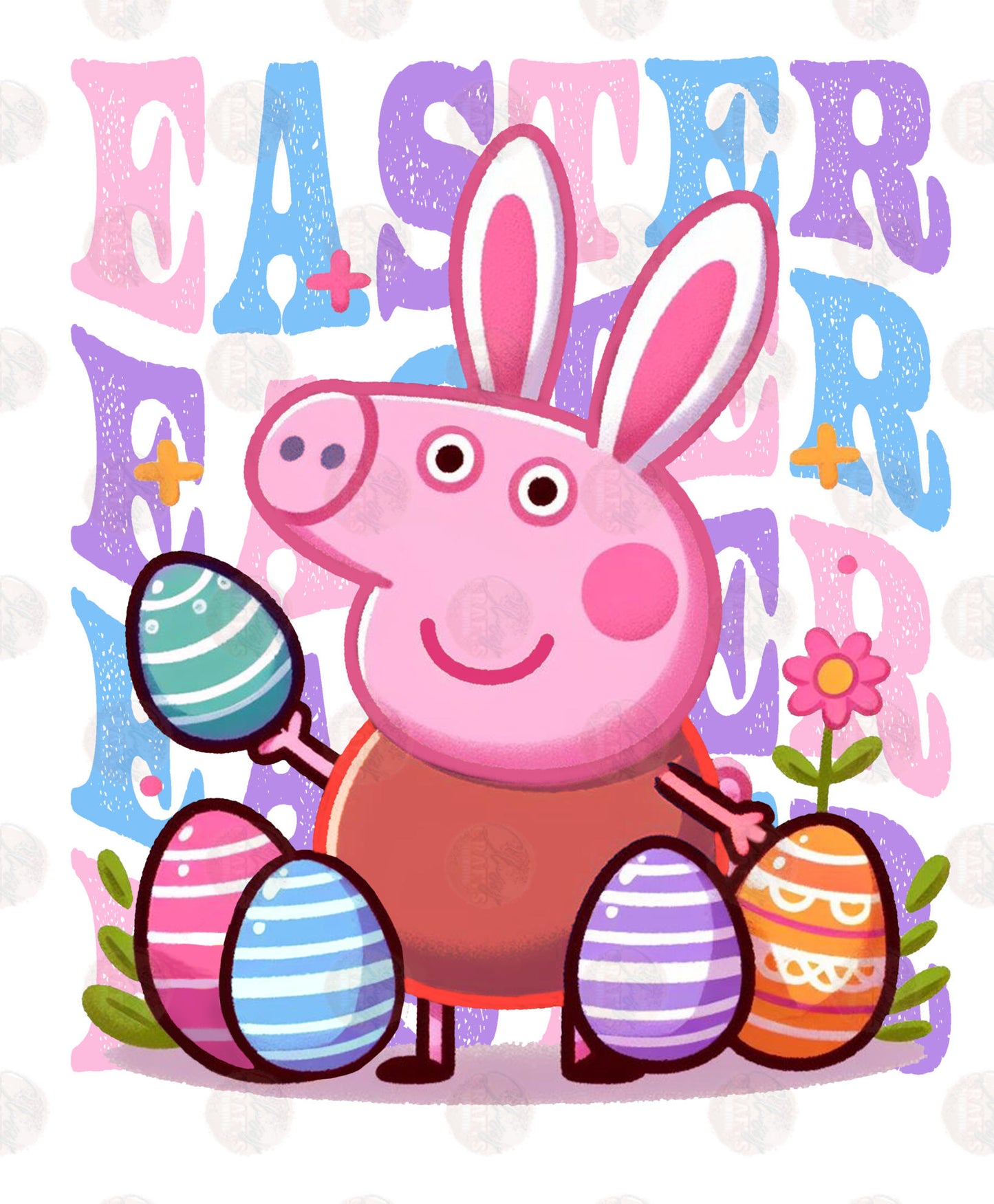 Pig Easter Transfer ** TWO PART* SOLD SEPARATELY**