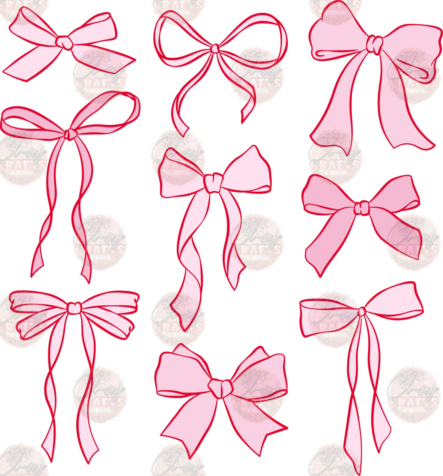 Pink Bows Transfer