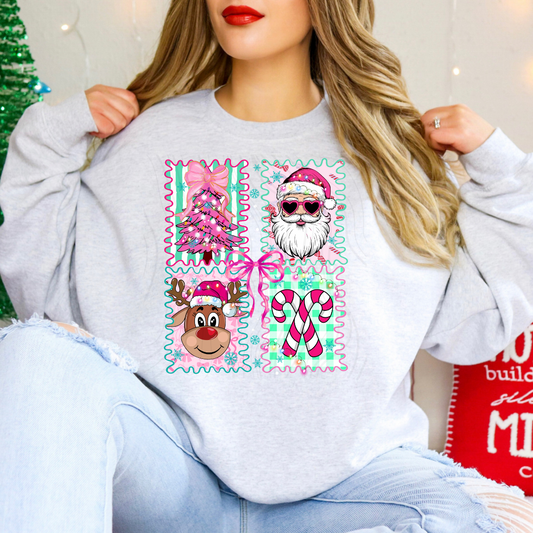 Pink Christmas Bows Transfer