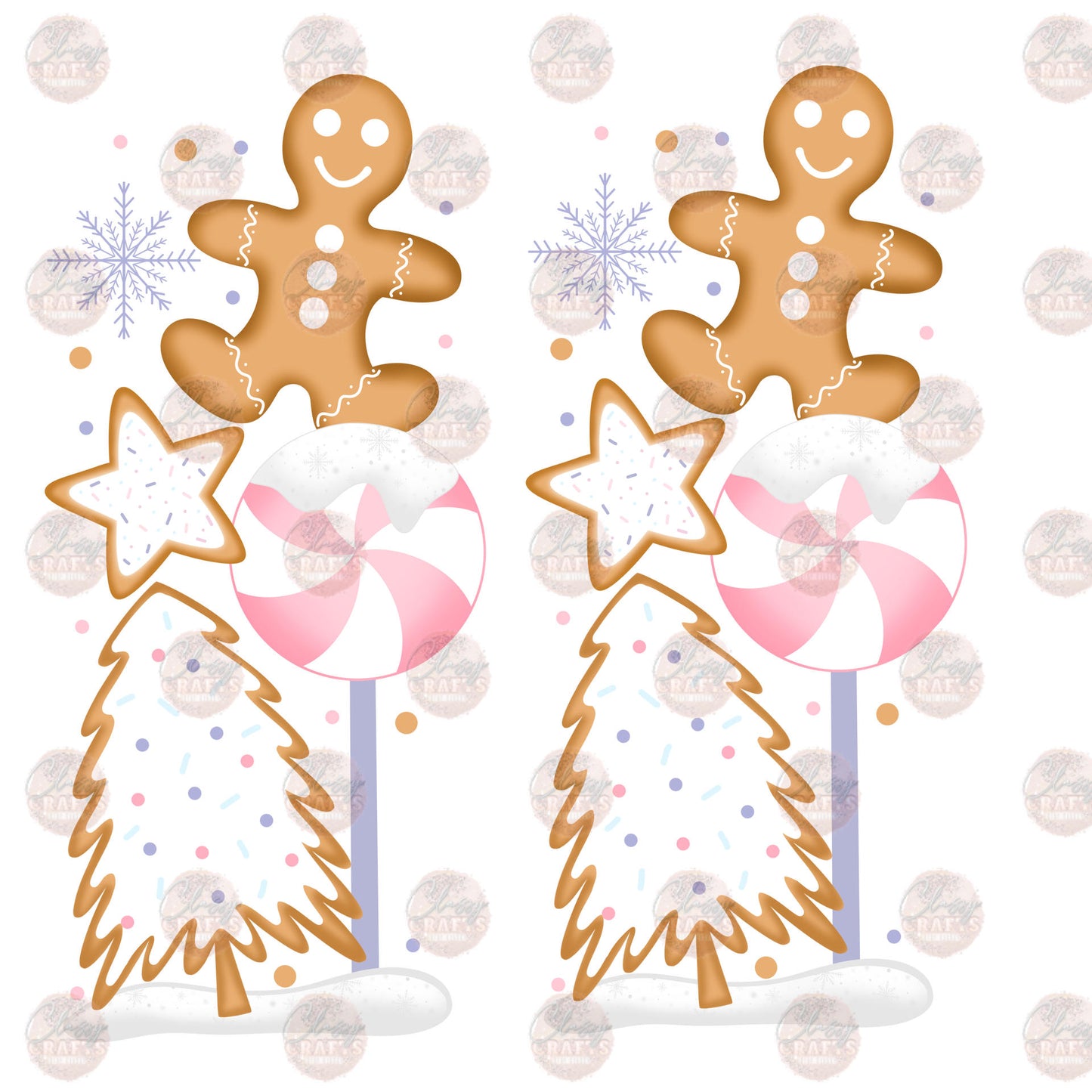 Pink North Pole Cookie Co. Sleeve Transfer