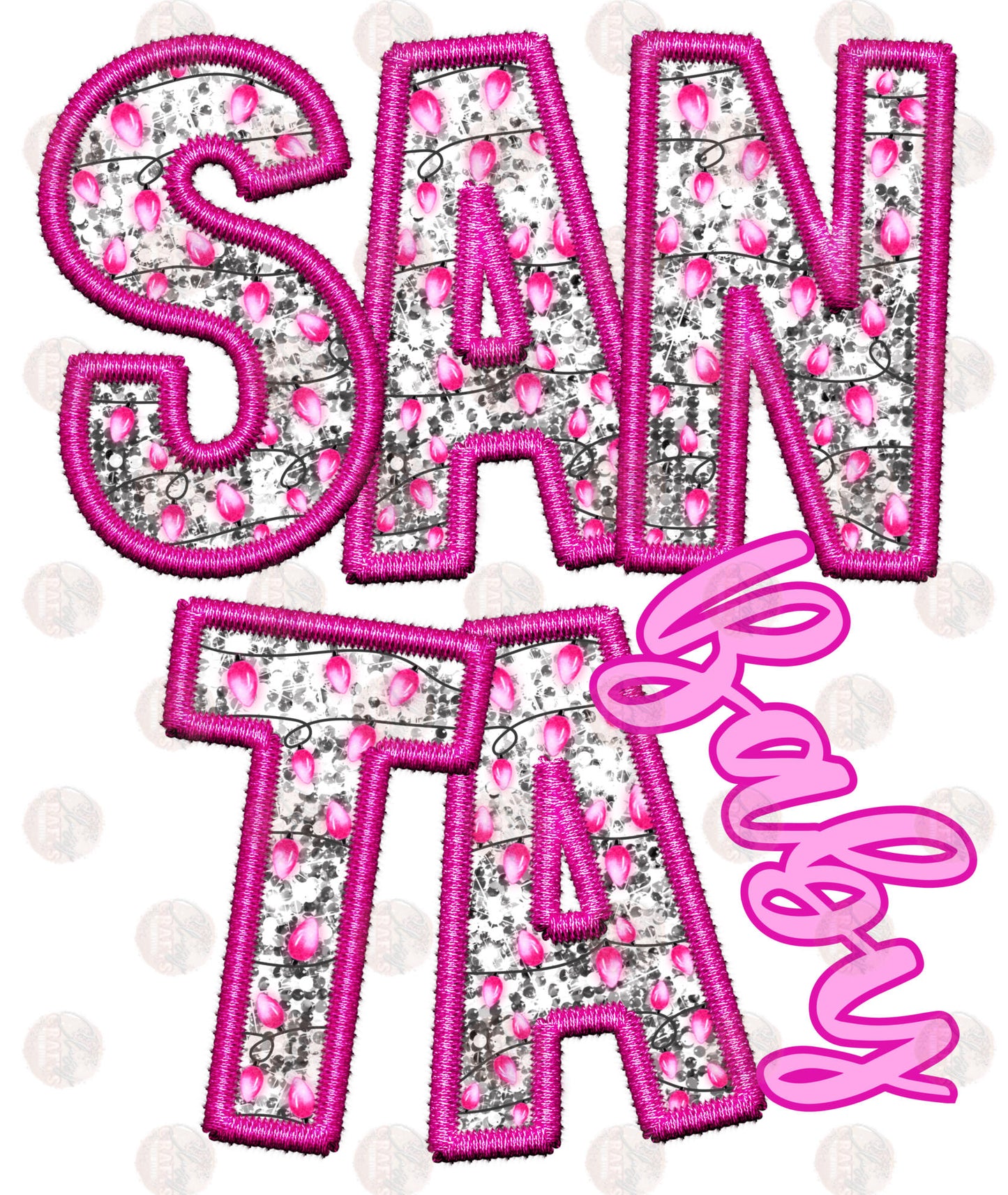 Pink Santa Baby Transfers