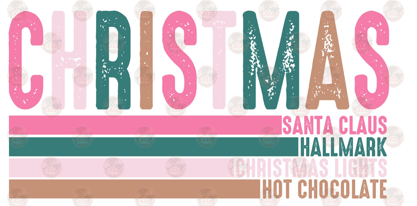 Pink Christmas Transfer