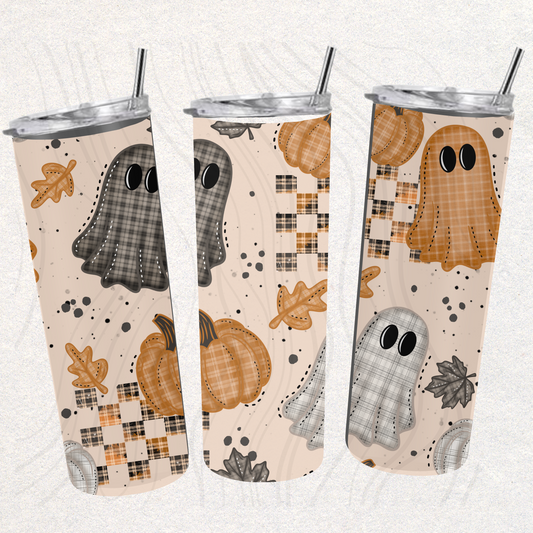 Plaid Ghosties Seamless Transfer