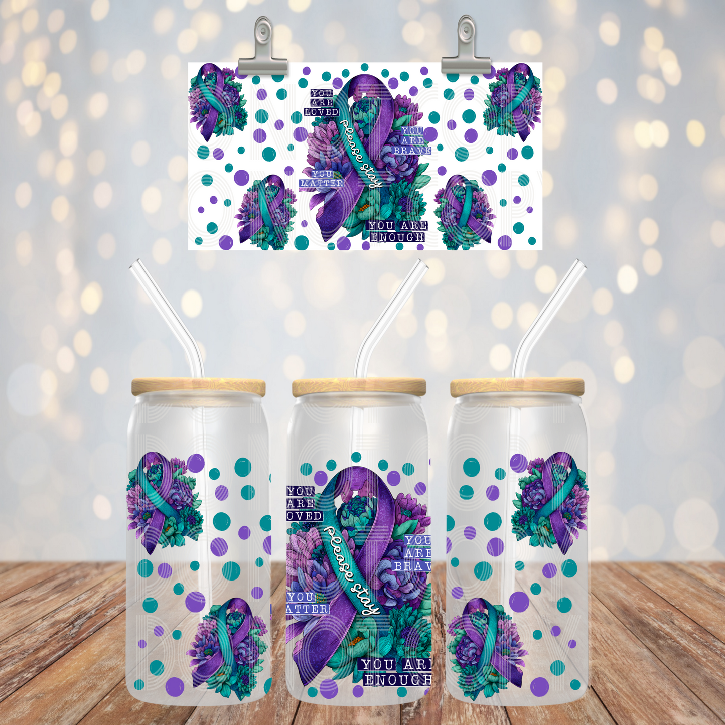 Please Stay Libbey 16oz Libbey Wrap Transfer