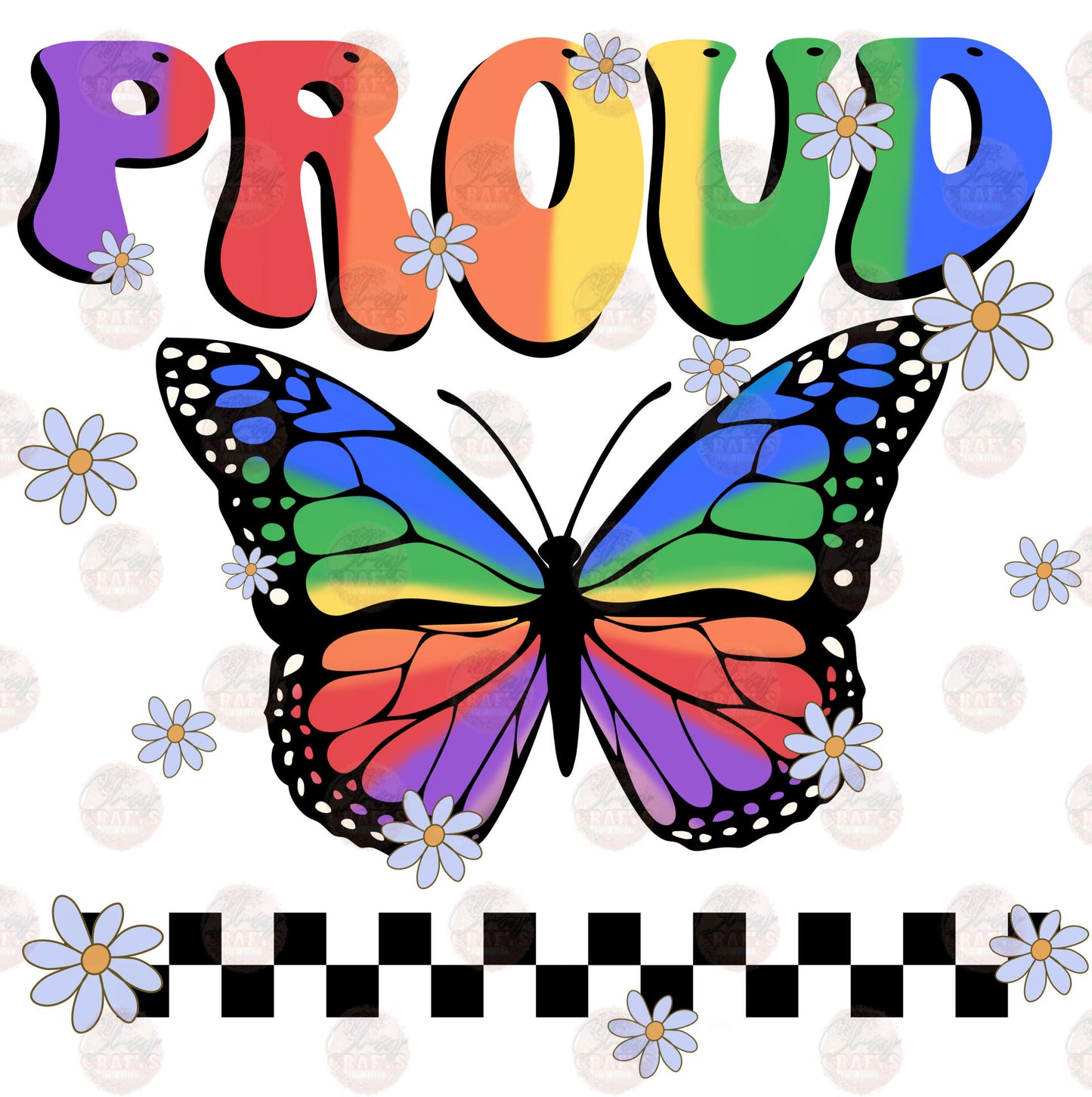 Proud Butterfly Transfer