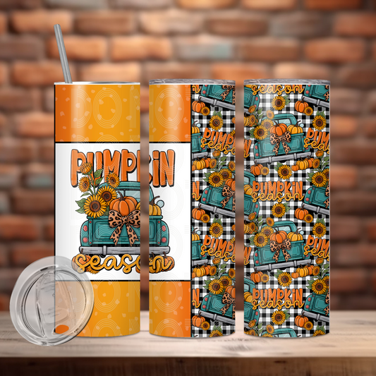 Pumpkin Orange  Tumbler Wrap Transfer
