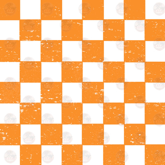 Pumpkin Checkered Tumbler Wrap
