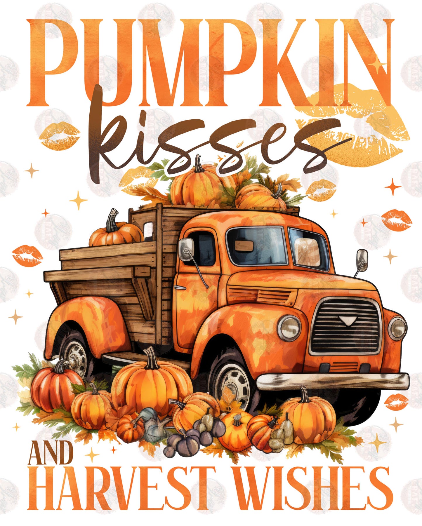 Pumpkin Kisses & Harvest Wishes Transfer