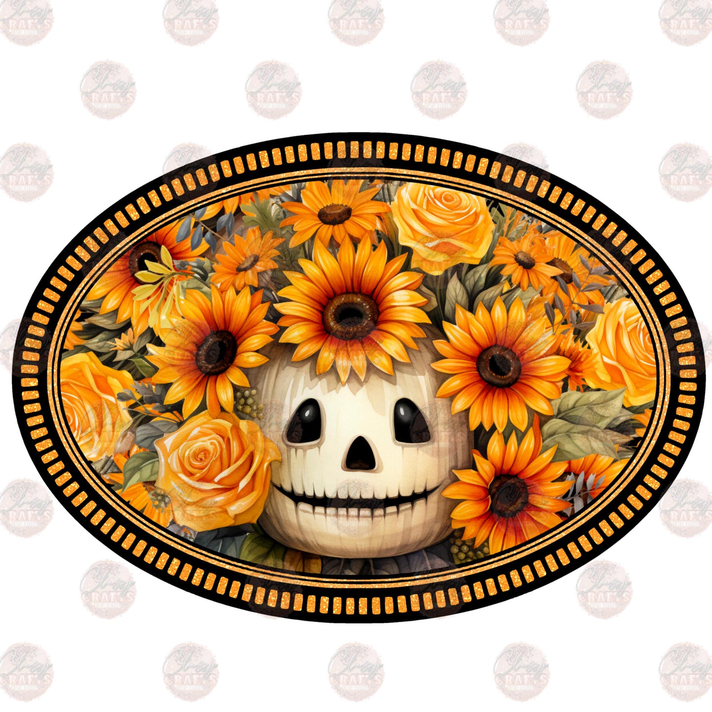 Pumpkin & Sunflowers Transfer