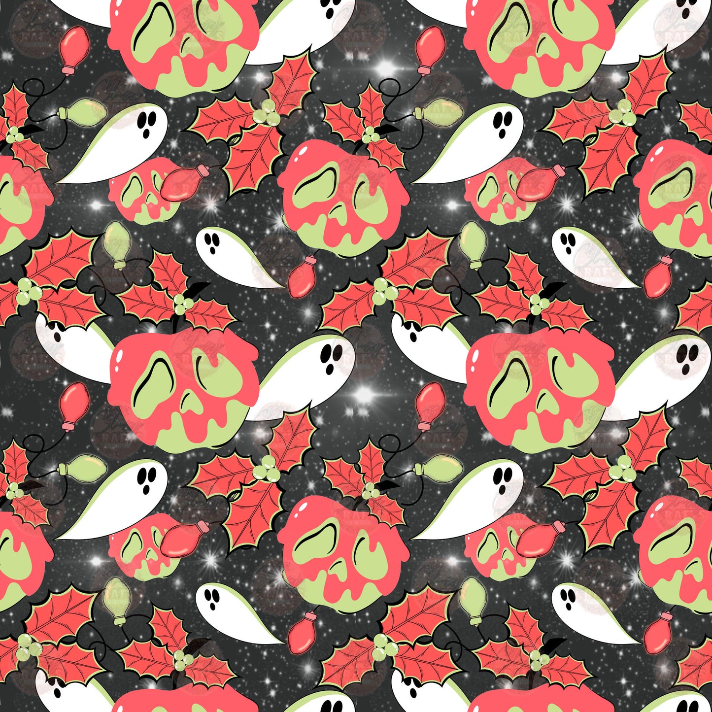 Red Holly Poisoned Apple Seamless Wrap