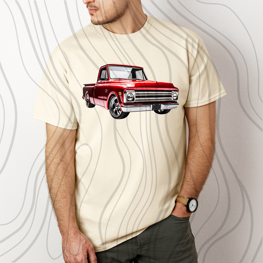 Red Vintage Truck Transfer