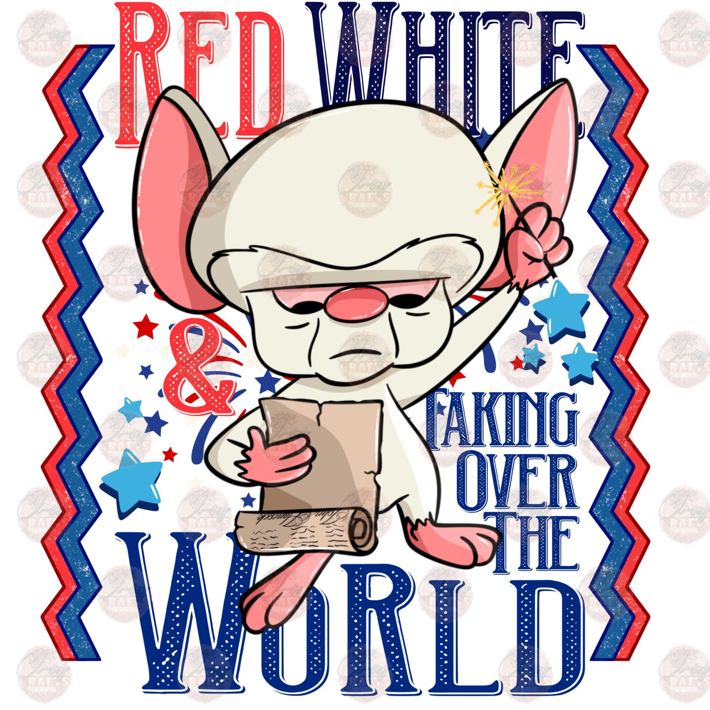 Red White and Take Over The World **TWO PART* SOLD SEPARATELY** Transfer