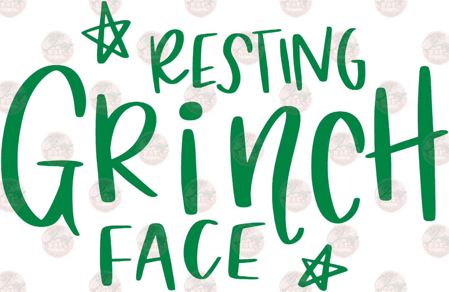 Resting Grump Face Green Transfer