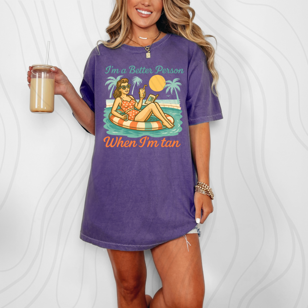 Retro Beach Girl Transfer
