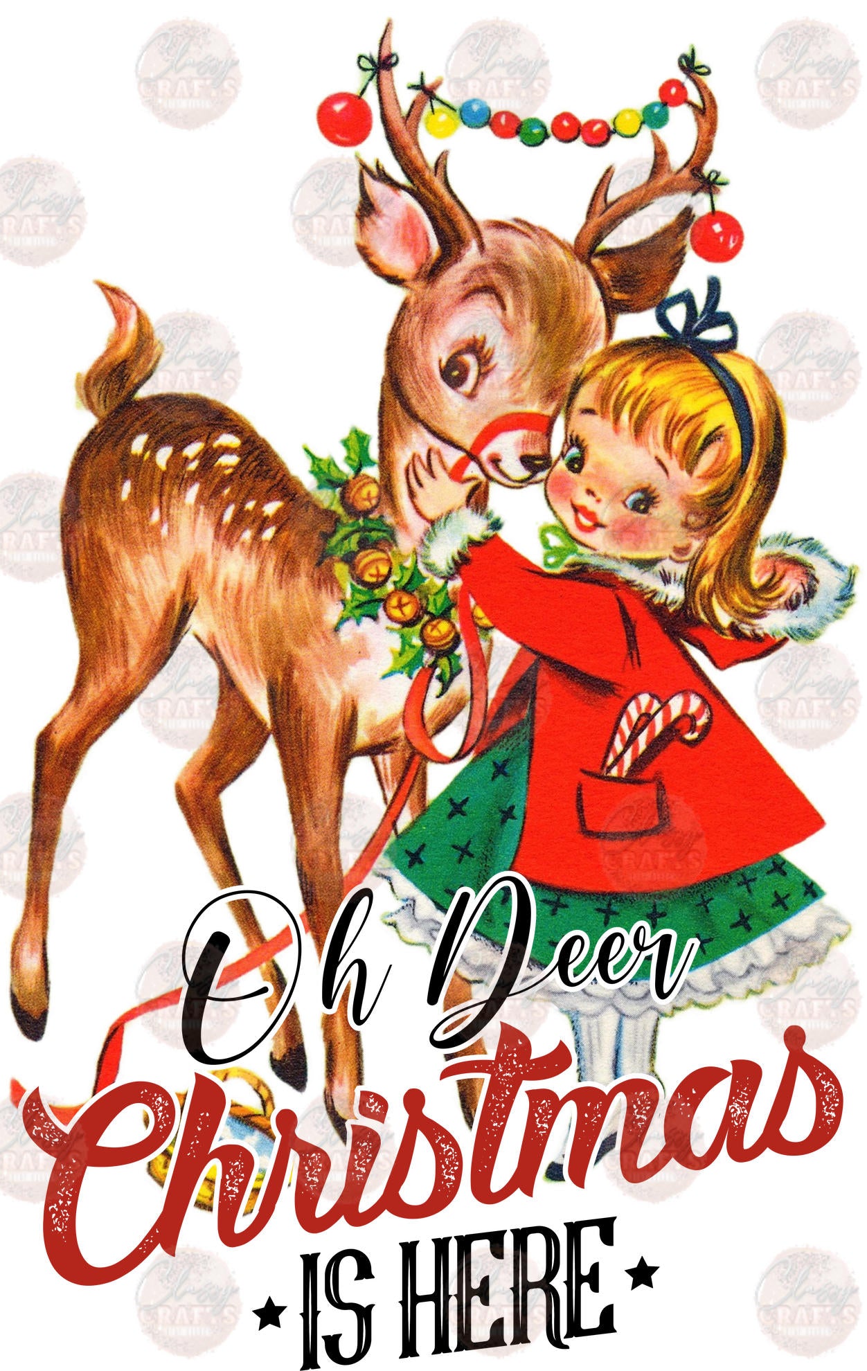 Retro Dear Christmas Transfers