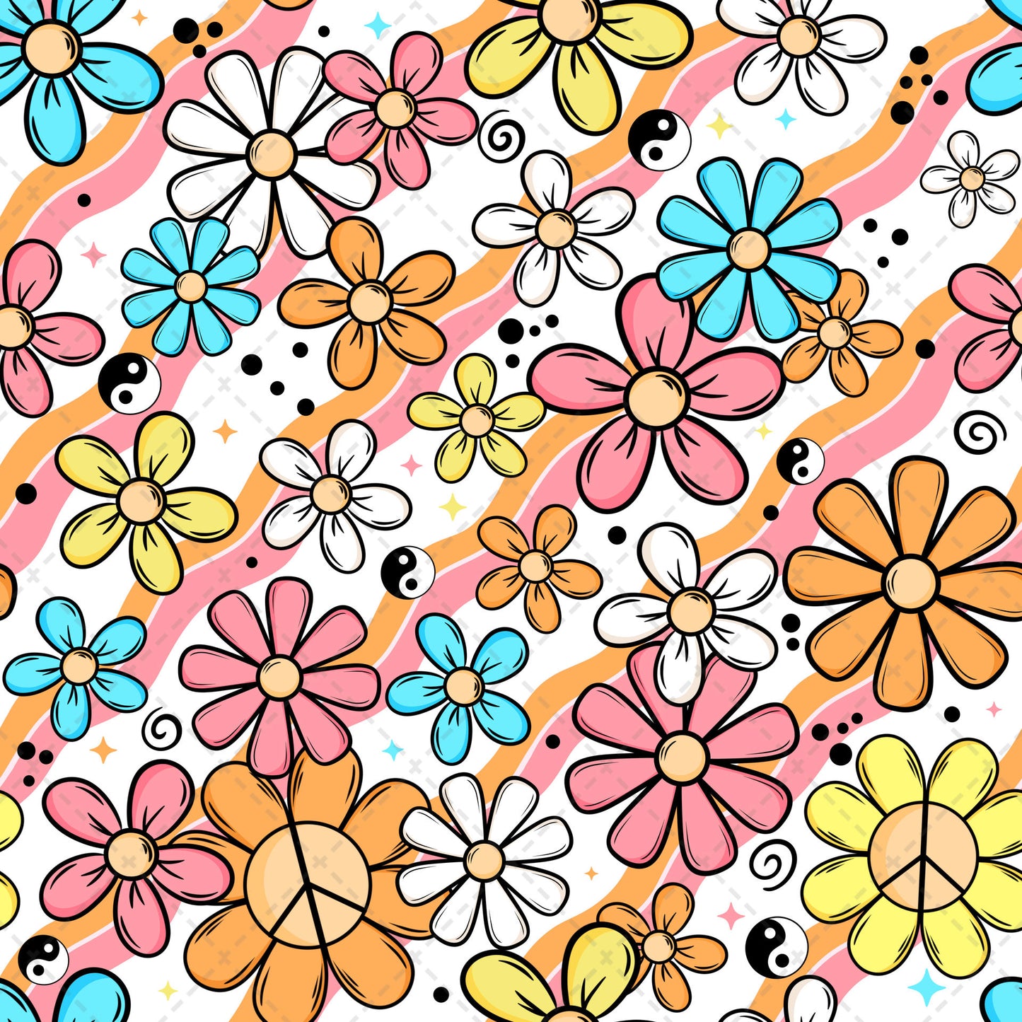Retro Florals Tumbler Wrap