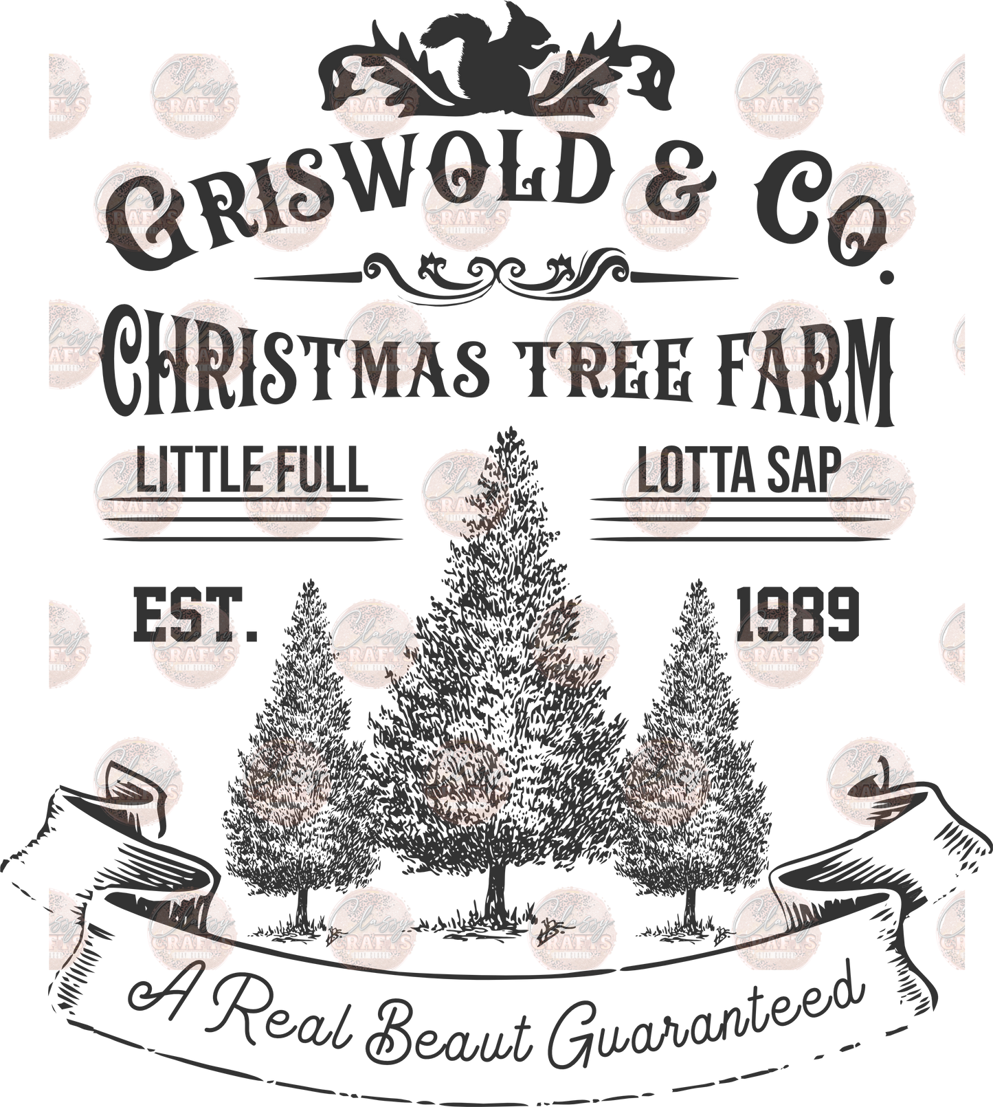 Retro Gris & Co. Tree Farm Transfer