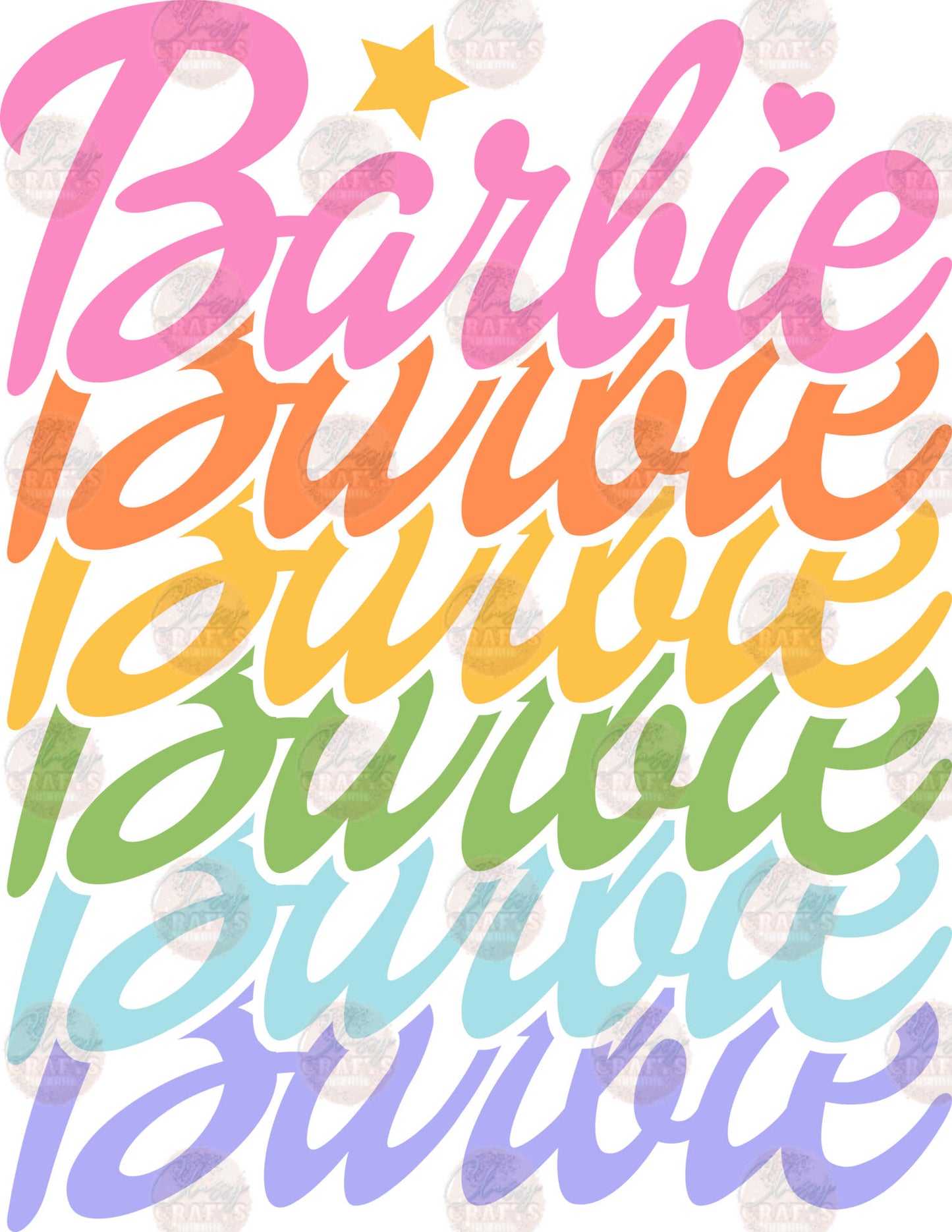 Retro Rainbow Transfer