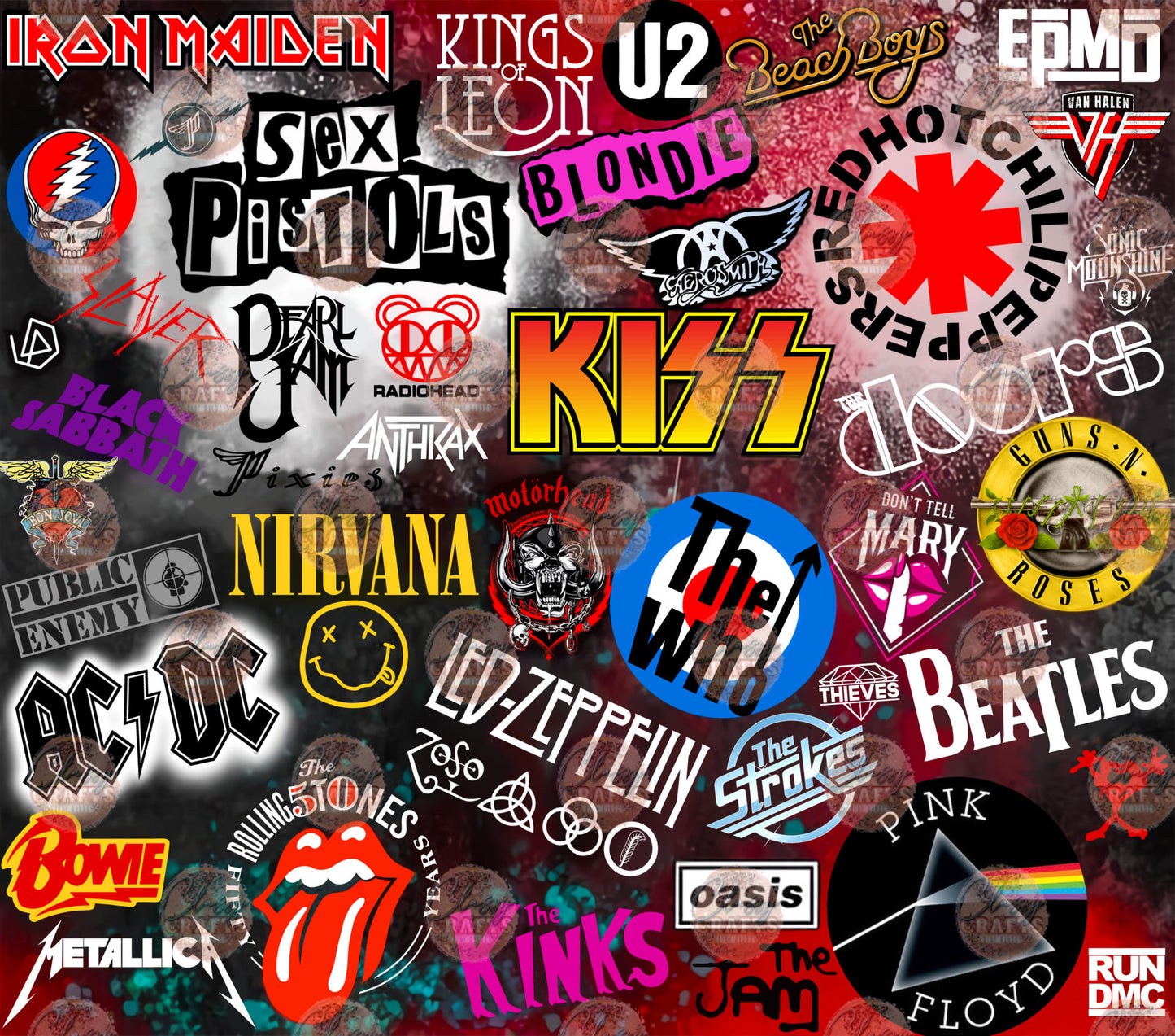 Rock Bands Tumbler Wrap