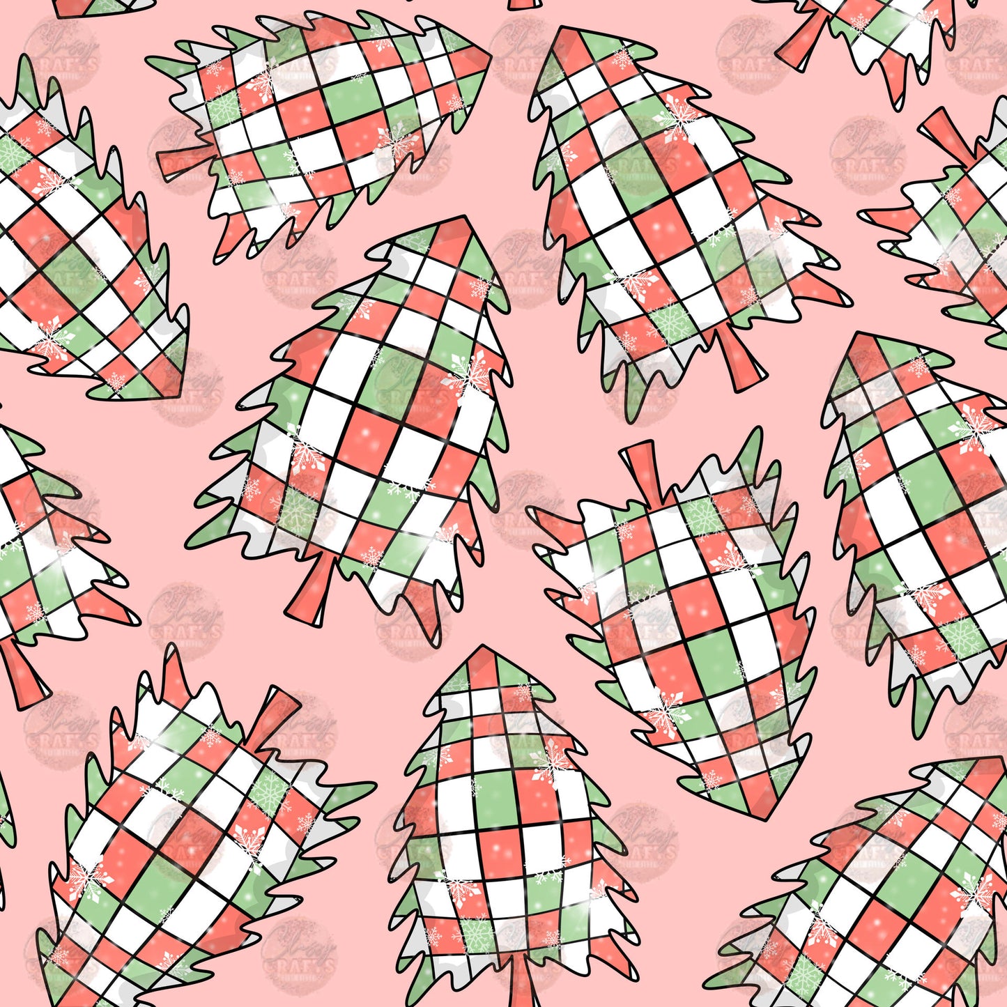 Rockin Around Pink Seamless Wrap