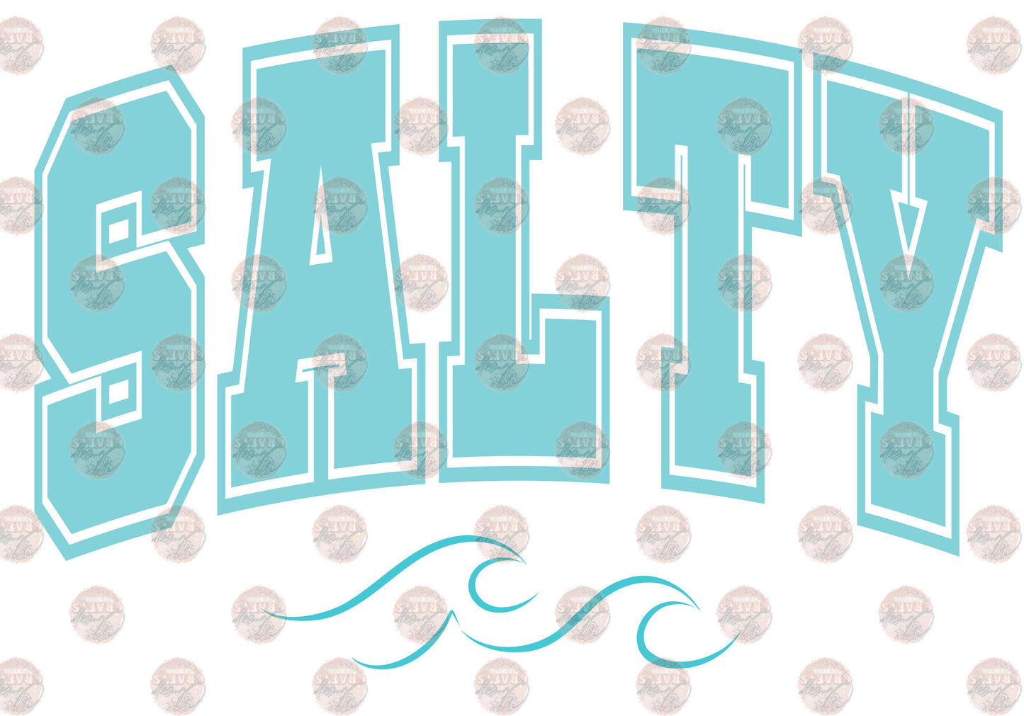 Salty Varsity Teal Transfer
