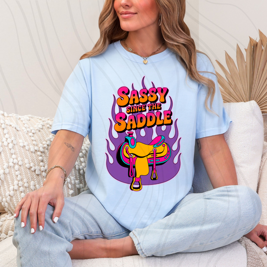 Sassy Since The Saddle Neon Transfer