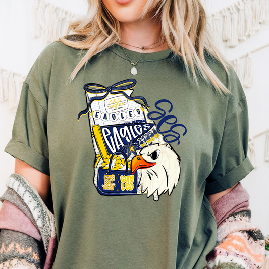 SES Eagles Game Day Coquette Transfer