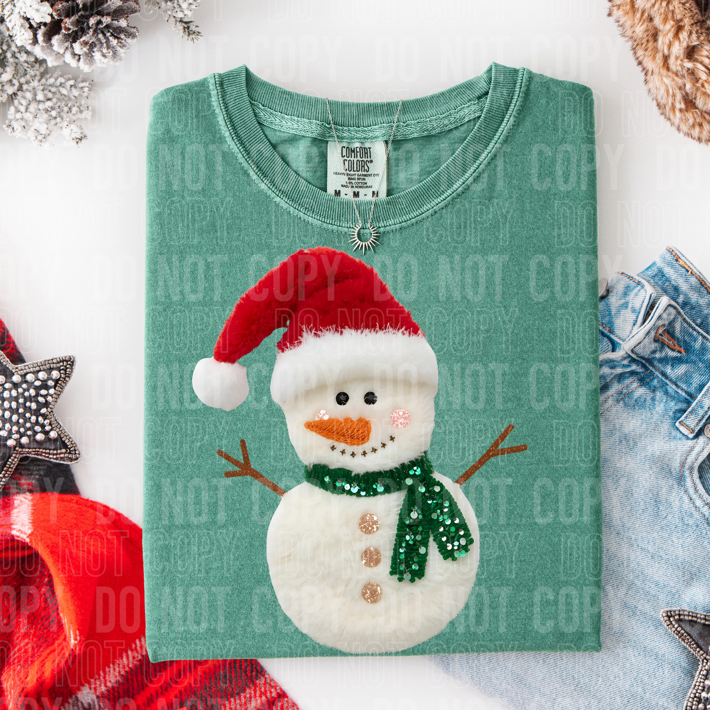 SNOWMAN FAUX FUR TRANSFER