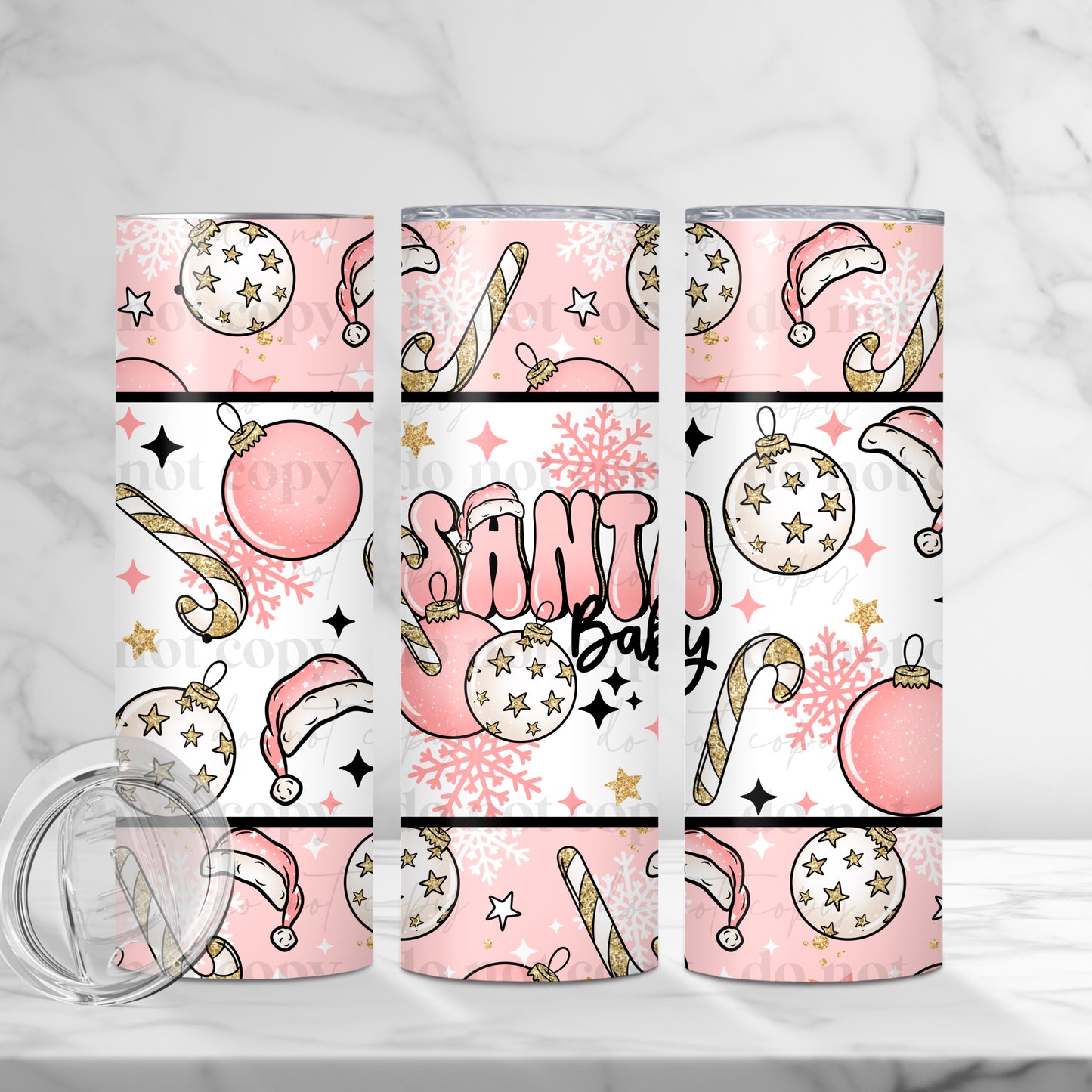 Santa Baby Wrap Tumbler Transfer