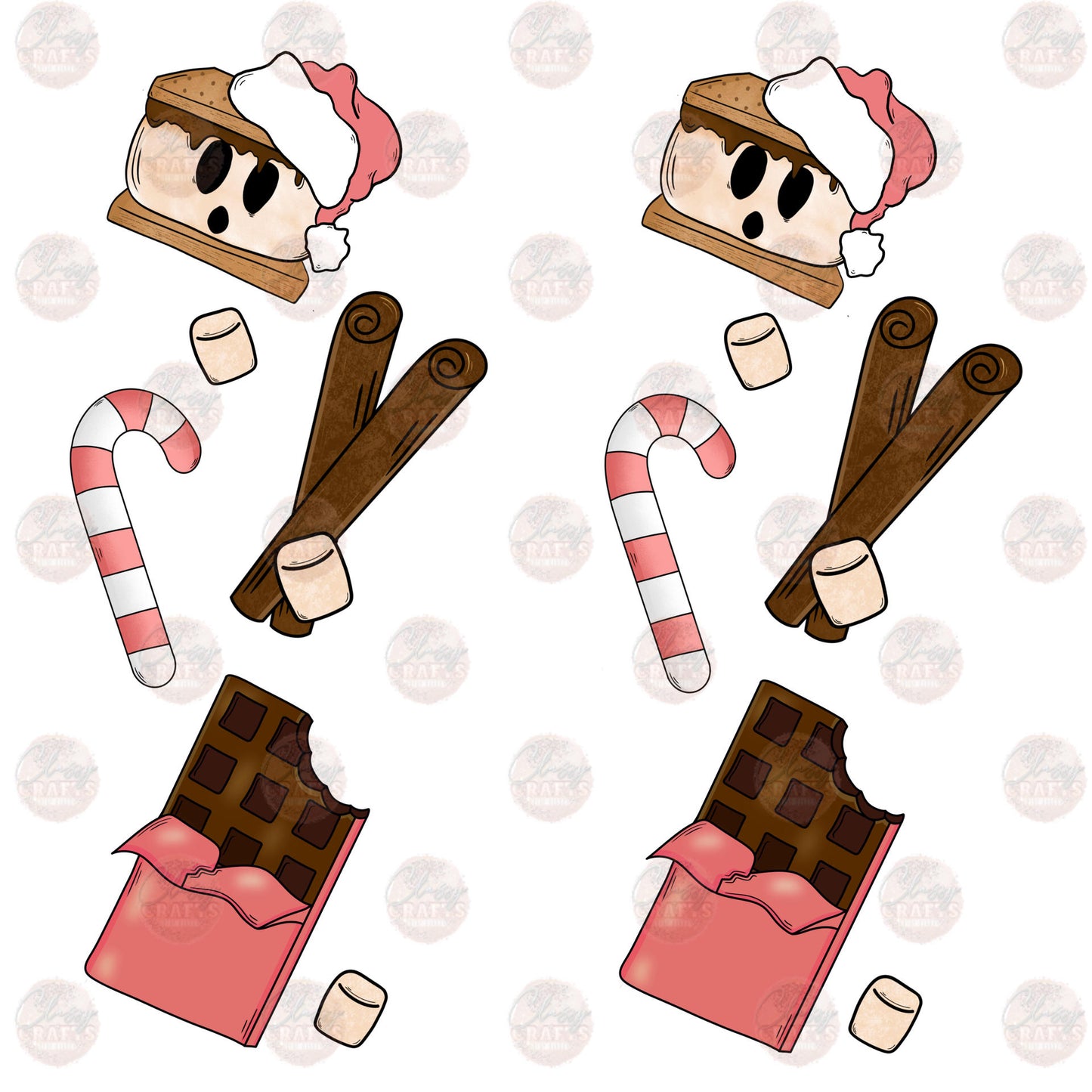 Santa S'more Factory Sleeve Transfer