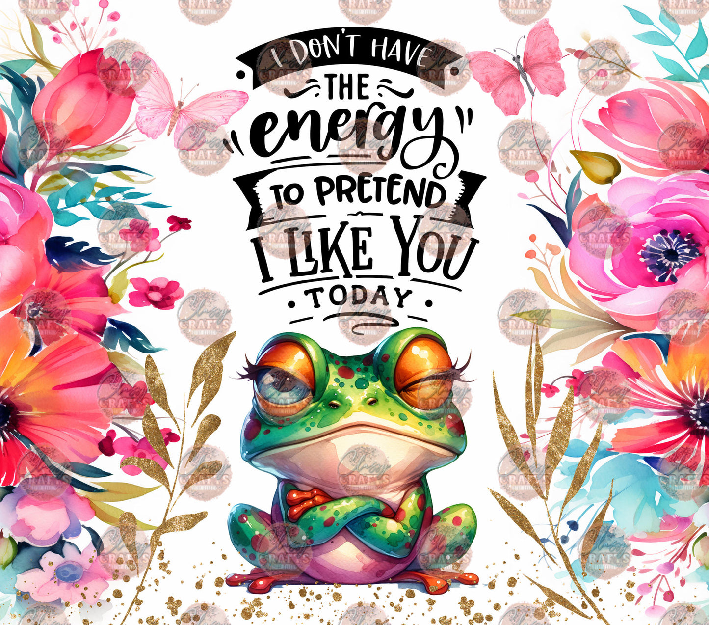 Sarcastic Frog Tumbler Wrap