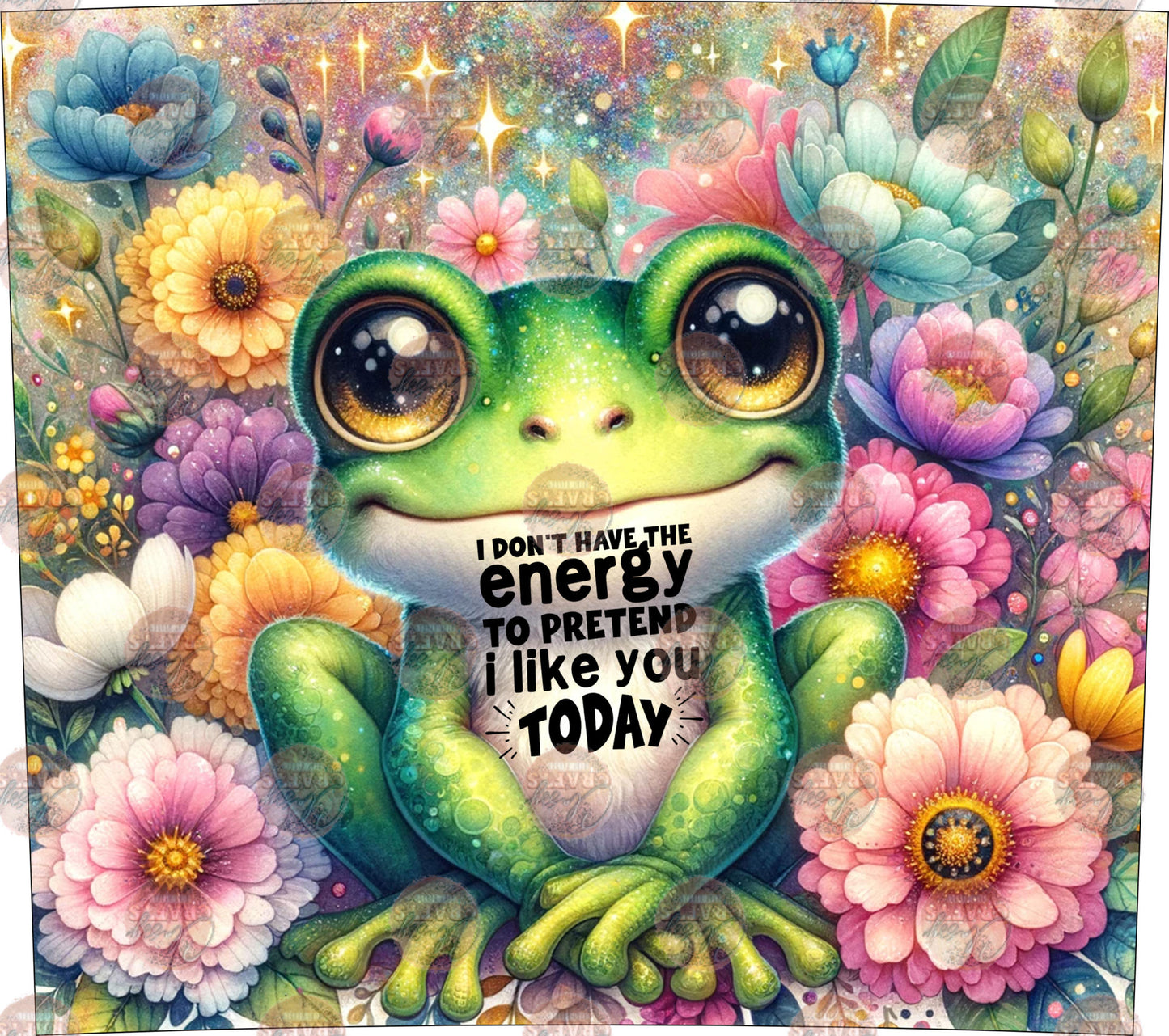 Sarcastic Frog Tumbler Wrap