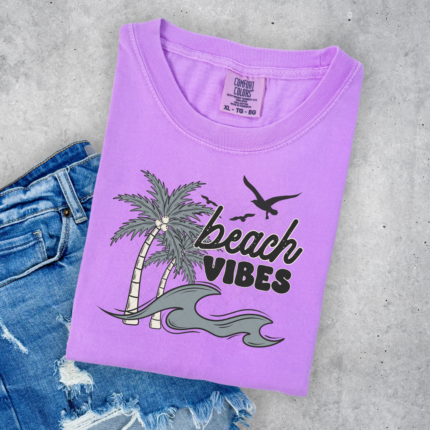Seagull Beach vibes Gray Transfer