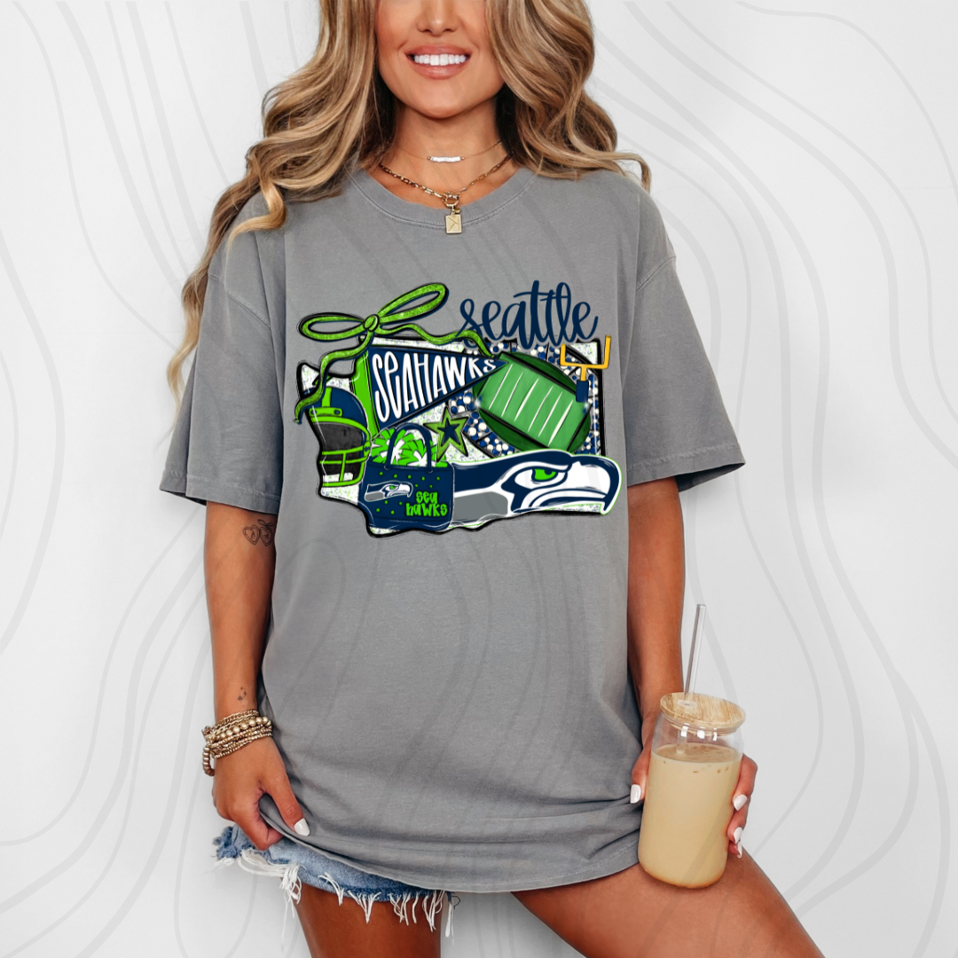 Seattle Seahawks Game Day Coquette Transfer