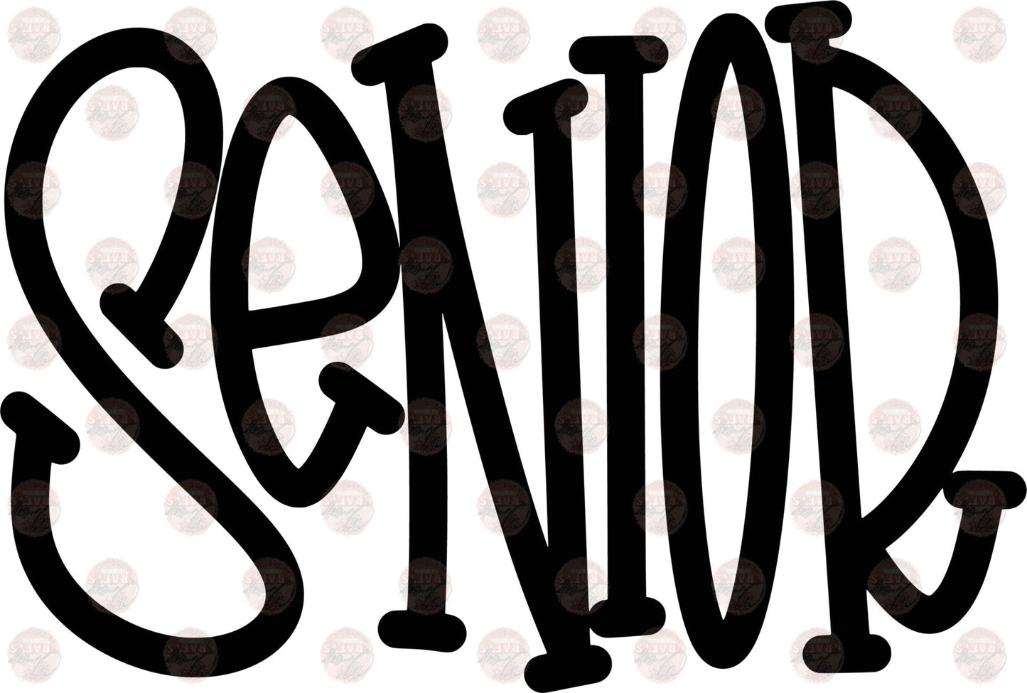 Senior Black Writing Transfer