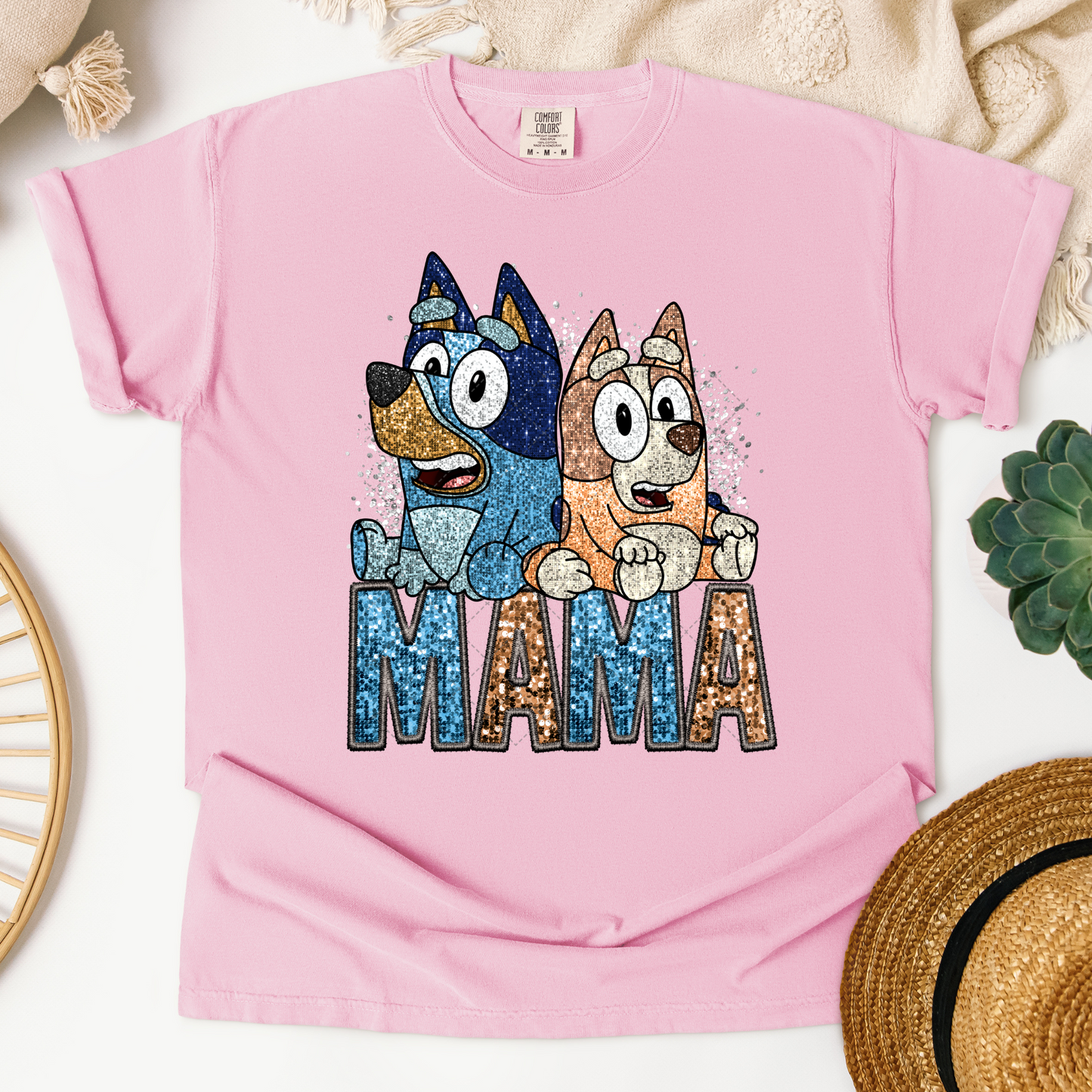 Sequin Blue Pup Transfer
