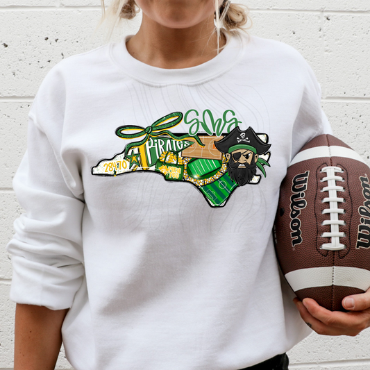 Shallotte MS Pirates Game Day Coquette Transfer