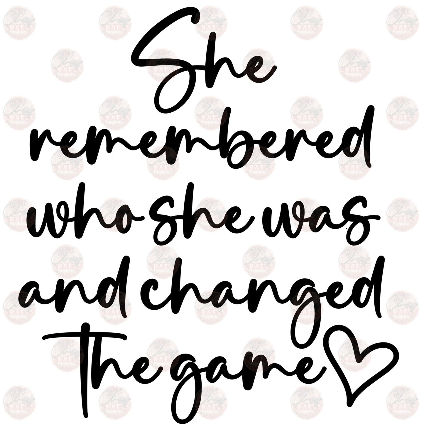 She Remembered Who She Was Transfer