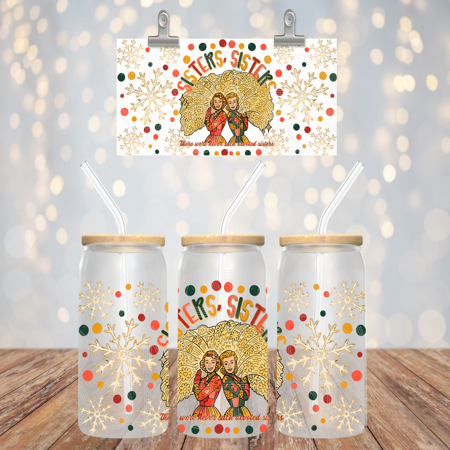 Sisters Sisters Libbey Wrap 16 Oz Transfer