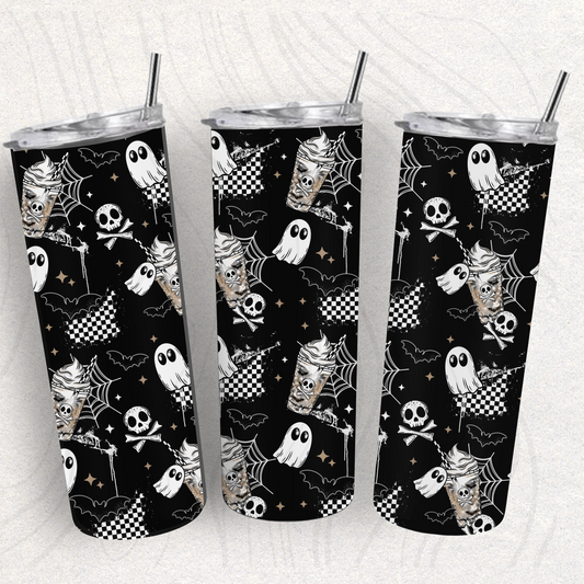 Skull Ghost Coffee Seamless Transfer