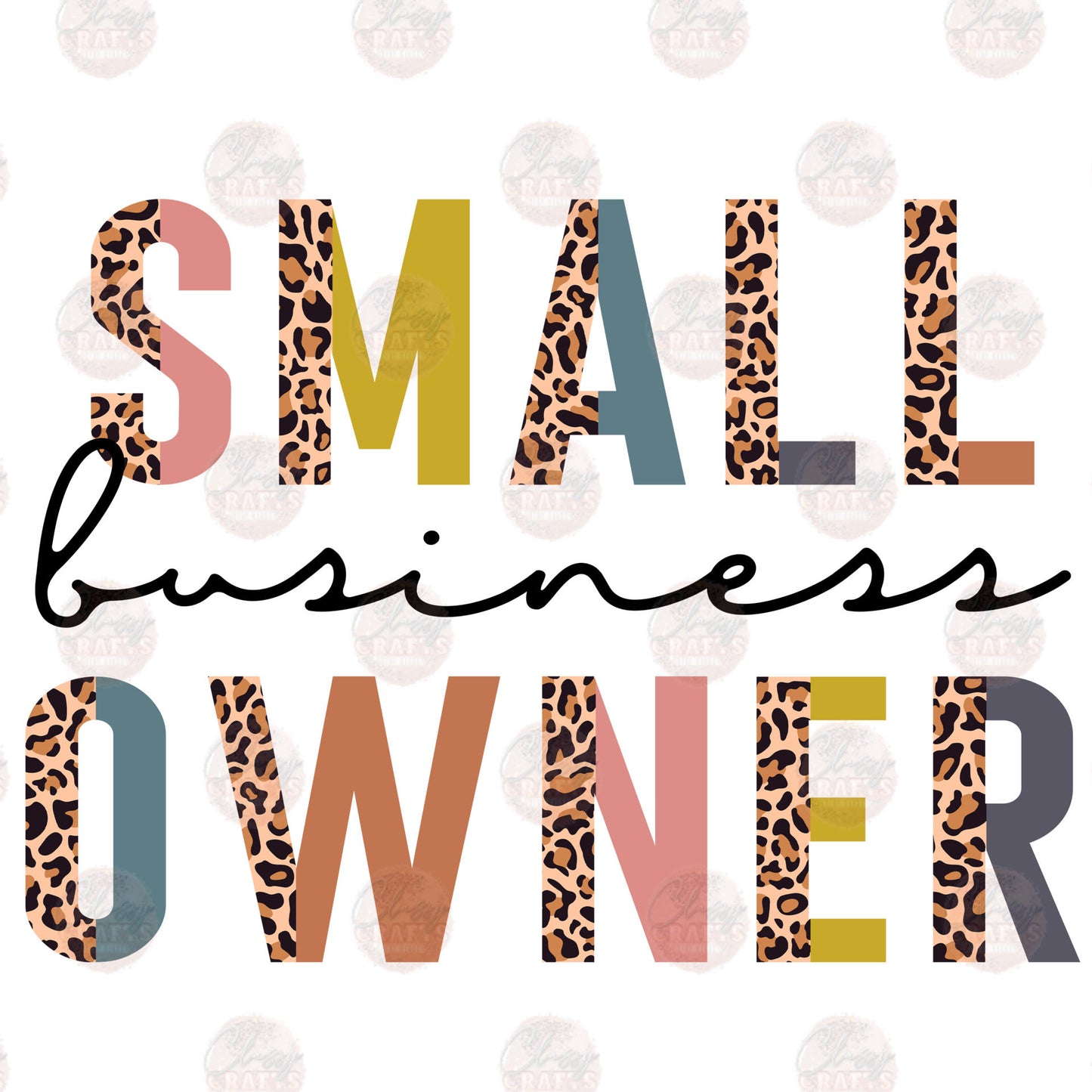 Small Business Owner Colorful Cheetah Transfer