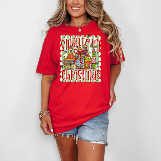 Small Town Christmas Stamp Transfer