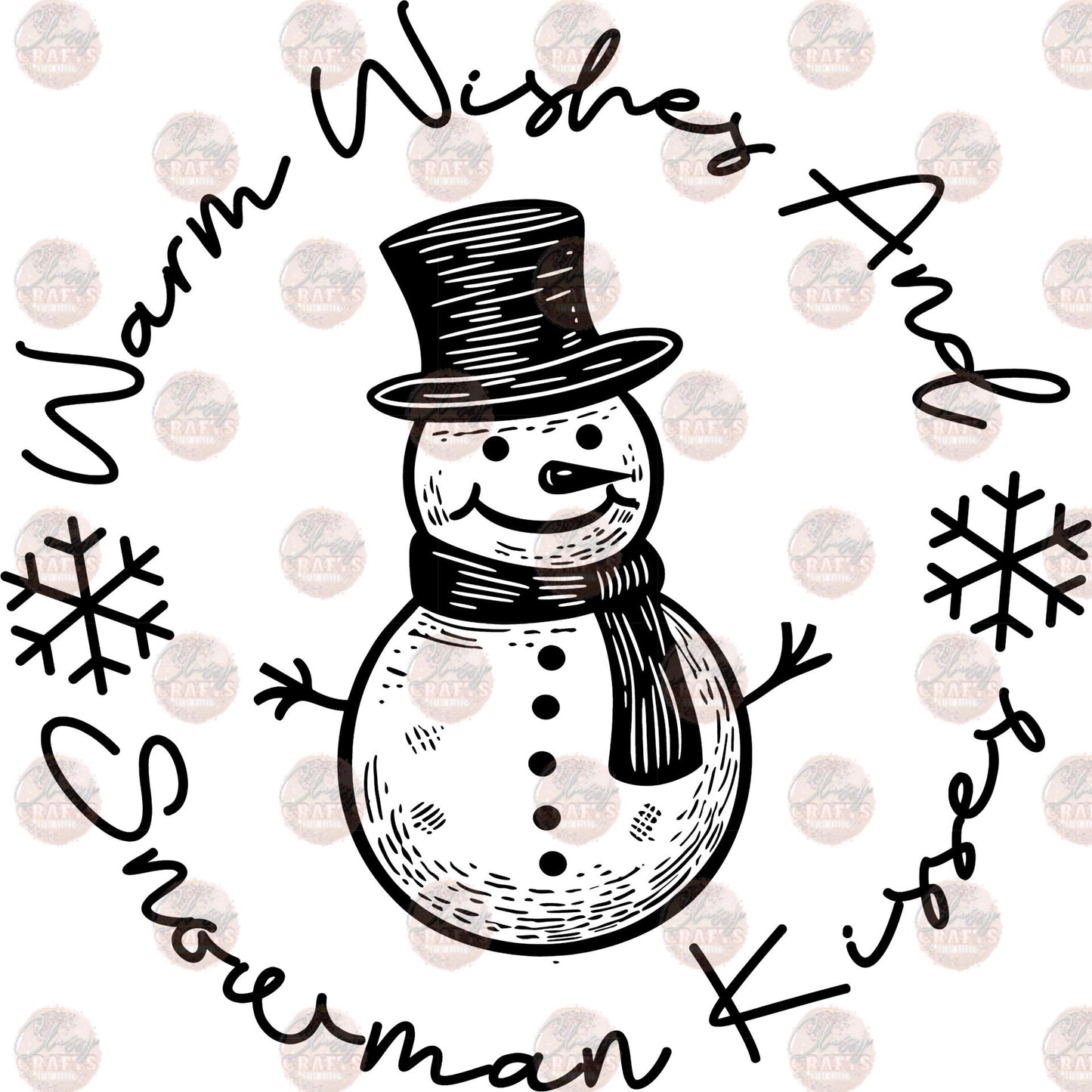 Snowman Kisses Transfers