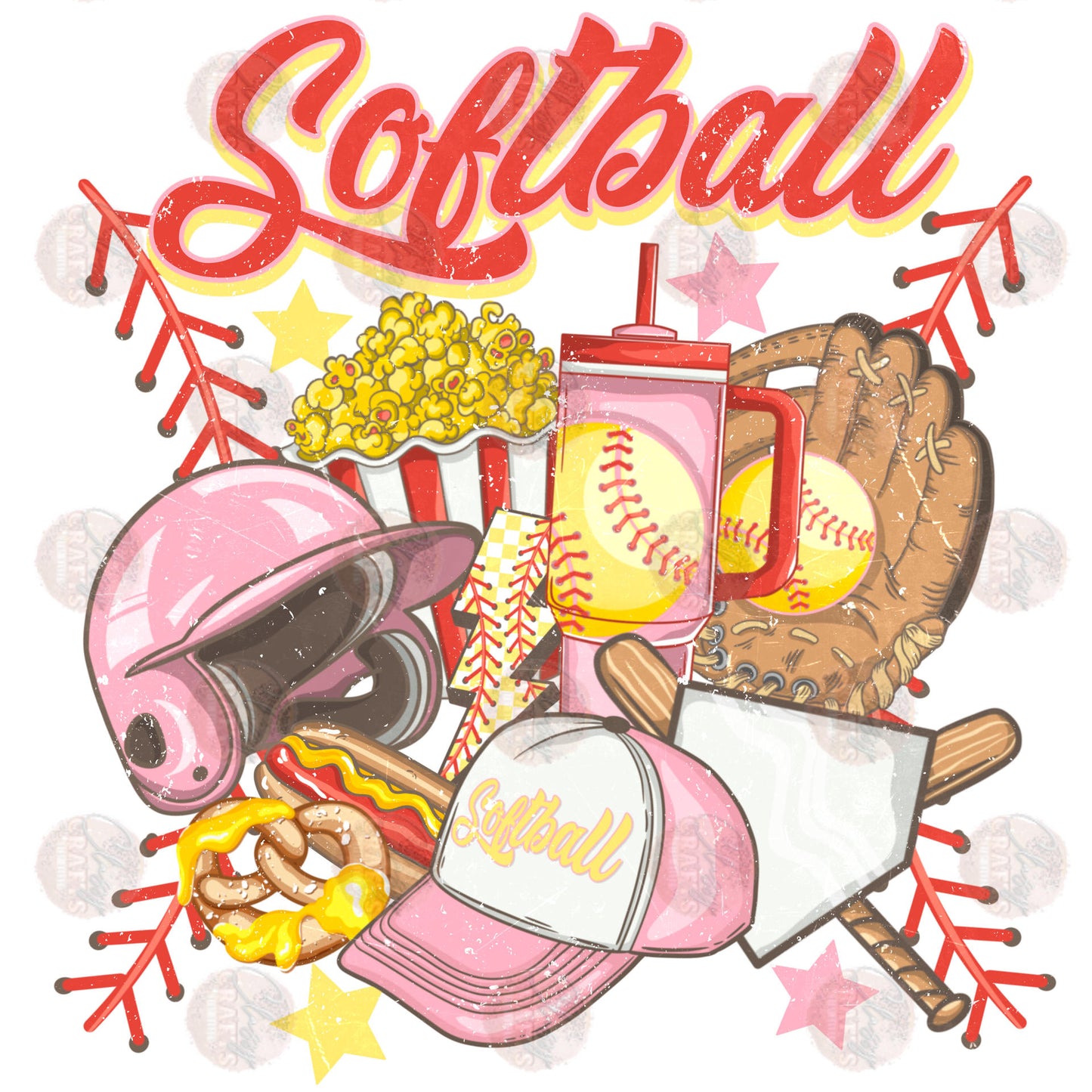 Softball Mute Colors Transfer