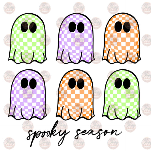 Spooky Checker Ghost - Sublimation Transfer