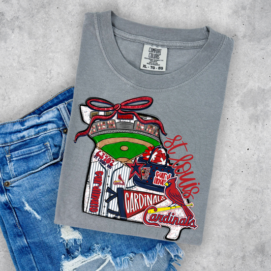 Cardinals Game Day Coquette Transfer