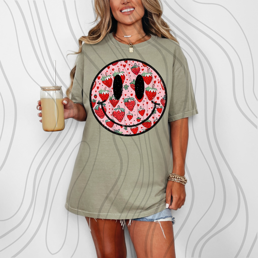 Strawberry Smiley Transfer