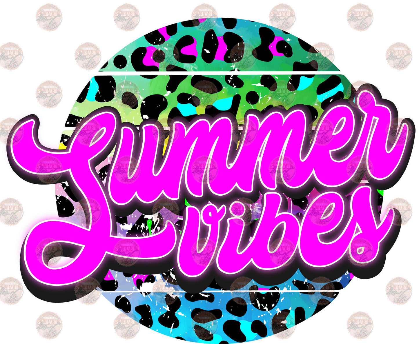 Summer Vibes Cheetah Print Transfer