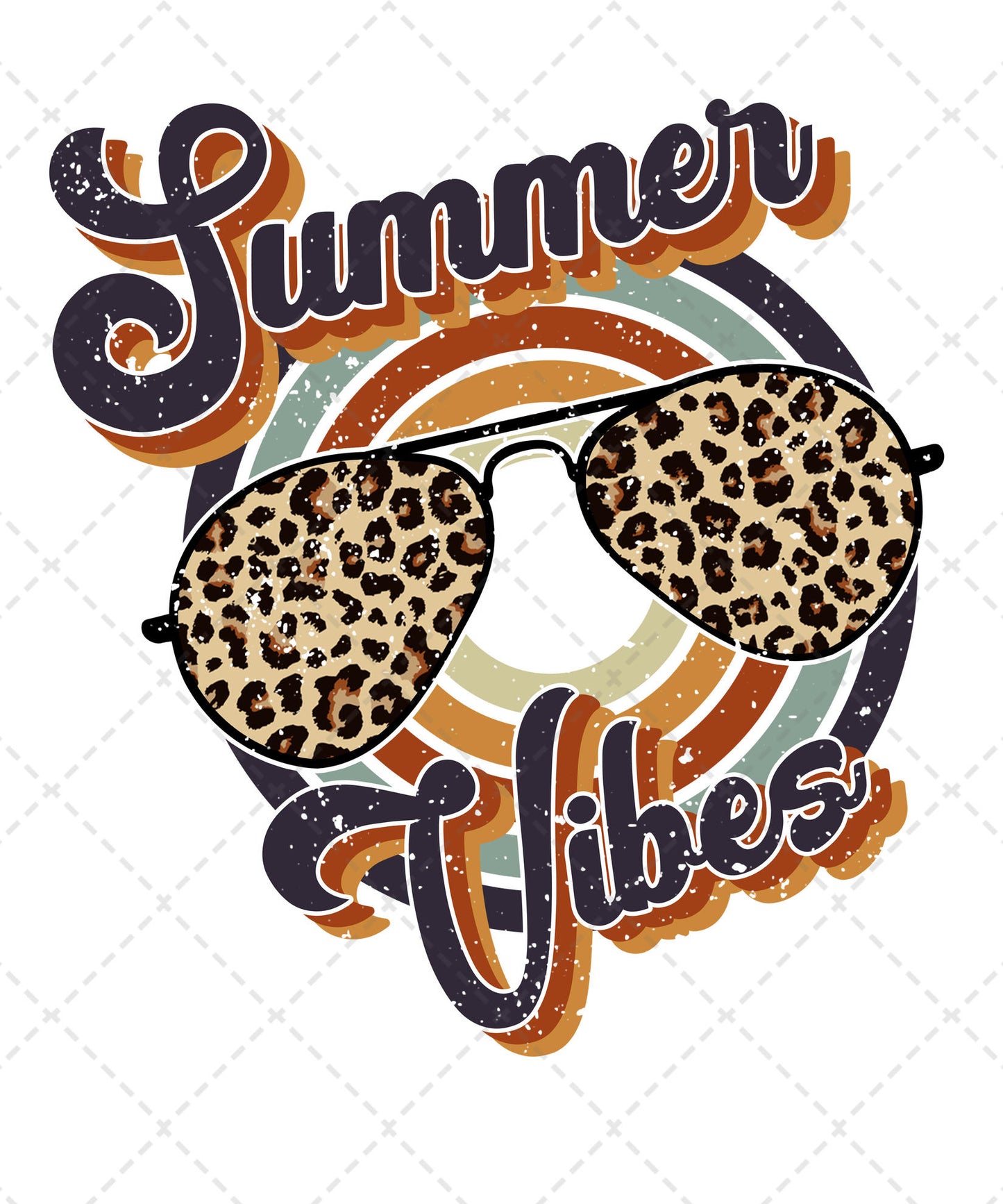 Summer Vibes Leopard Sunglasses Transfer