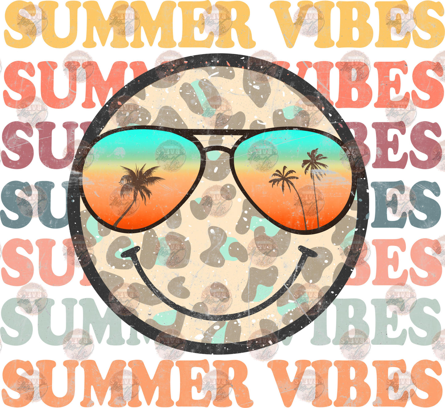Summer Vibes Smiley Transfer